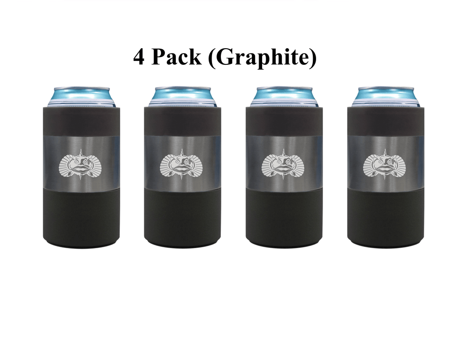 4-pack Graphite Toadfish Can Cooler