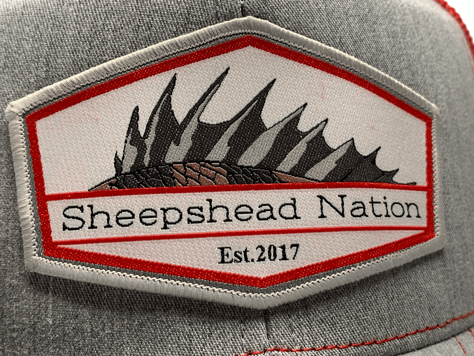 Heather Grey / Red Sheepshead Nation Hat - Hunting and Fishing Depot