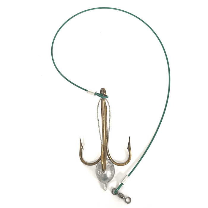 Rigged 10/0 gator snatch hook for alligator hunting
