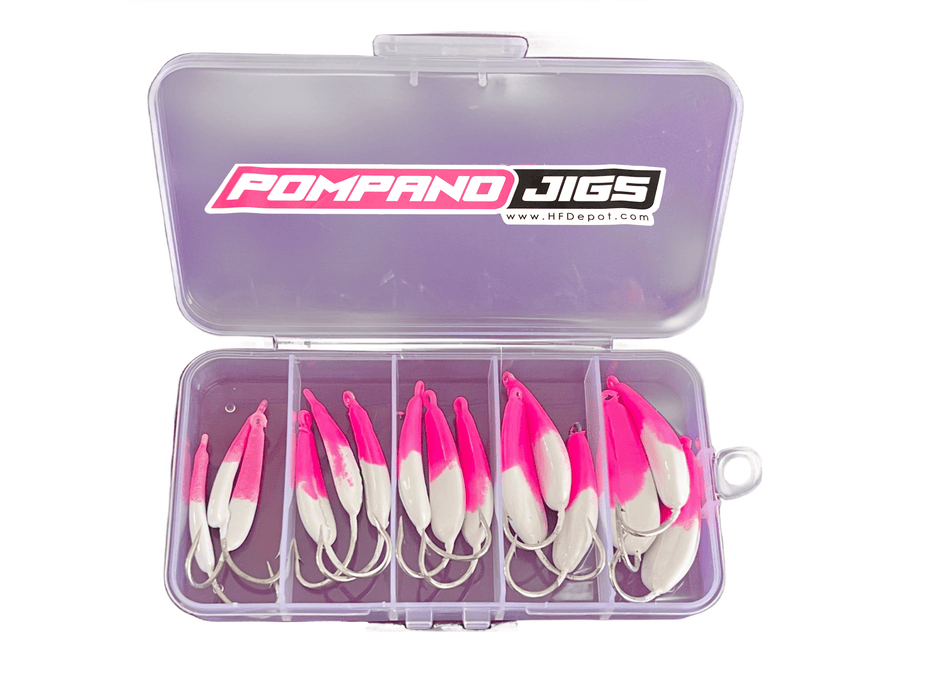 Candy Pink Pompano Goofy Jig Box