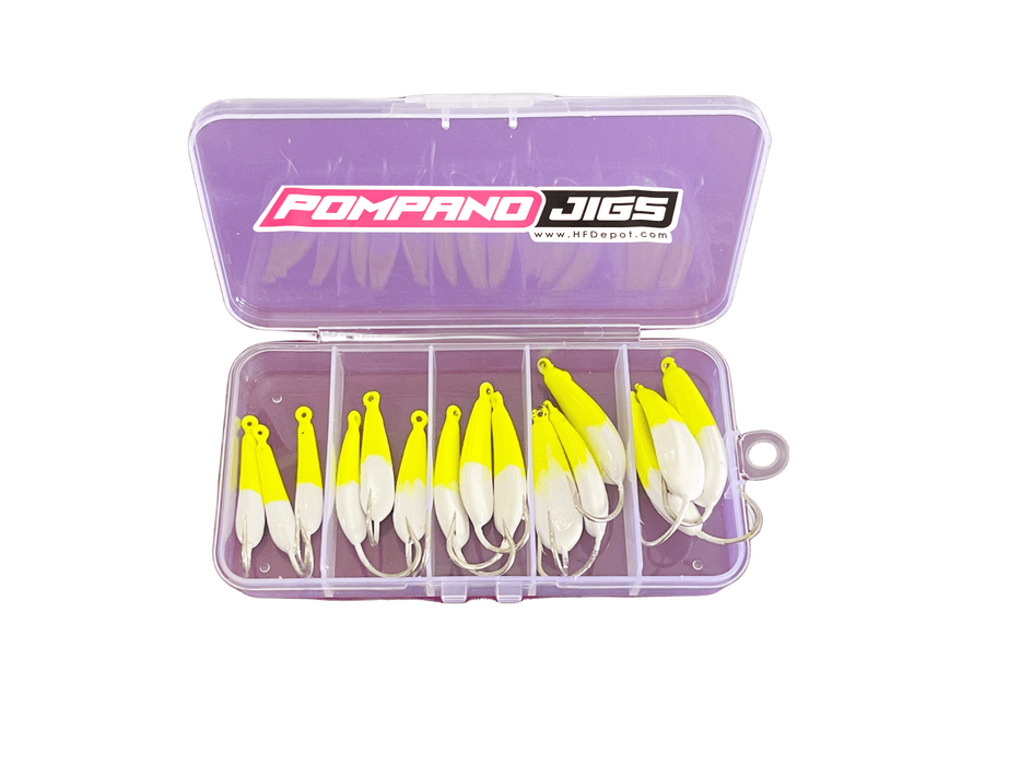 Candy Yellow Goofy Pompano Jig Box