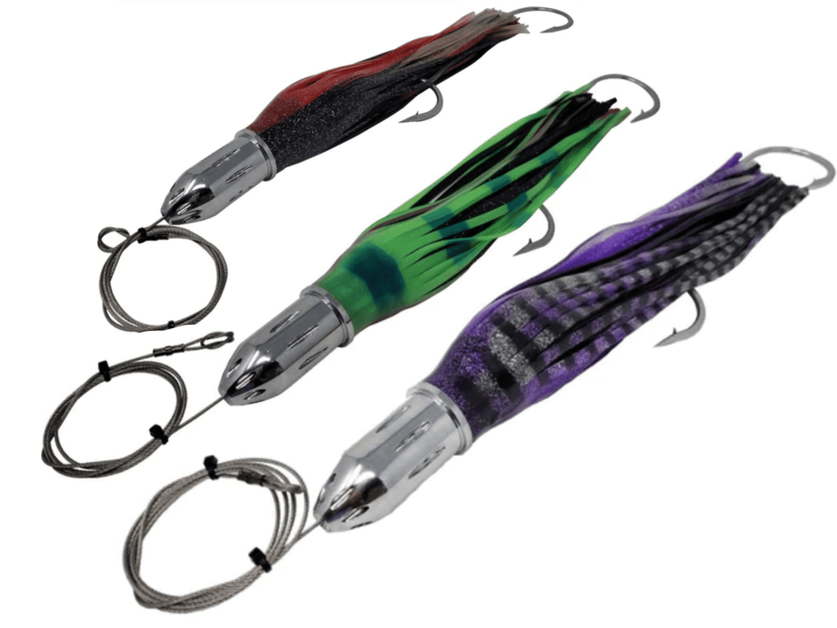 Chrome Jet Head Saltwater Trolling Lures With 12/0 Hookset (17oz)– Hunting  and Fishing Depot