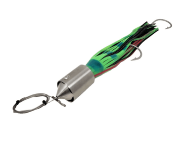 Green/Black Cowbell Fishing Lures (28oz) 12/0 Hookset