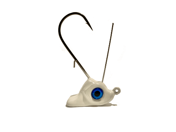 White weedless stand up Ned rig jig heads