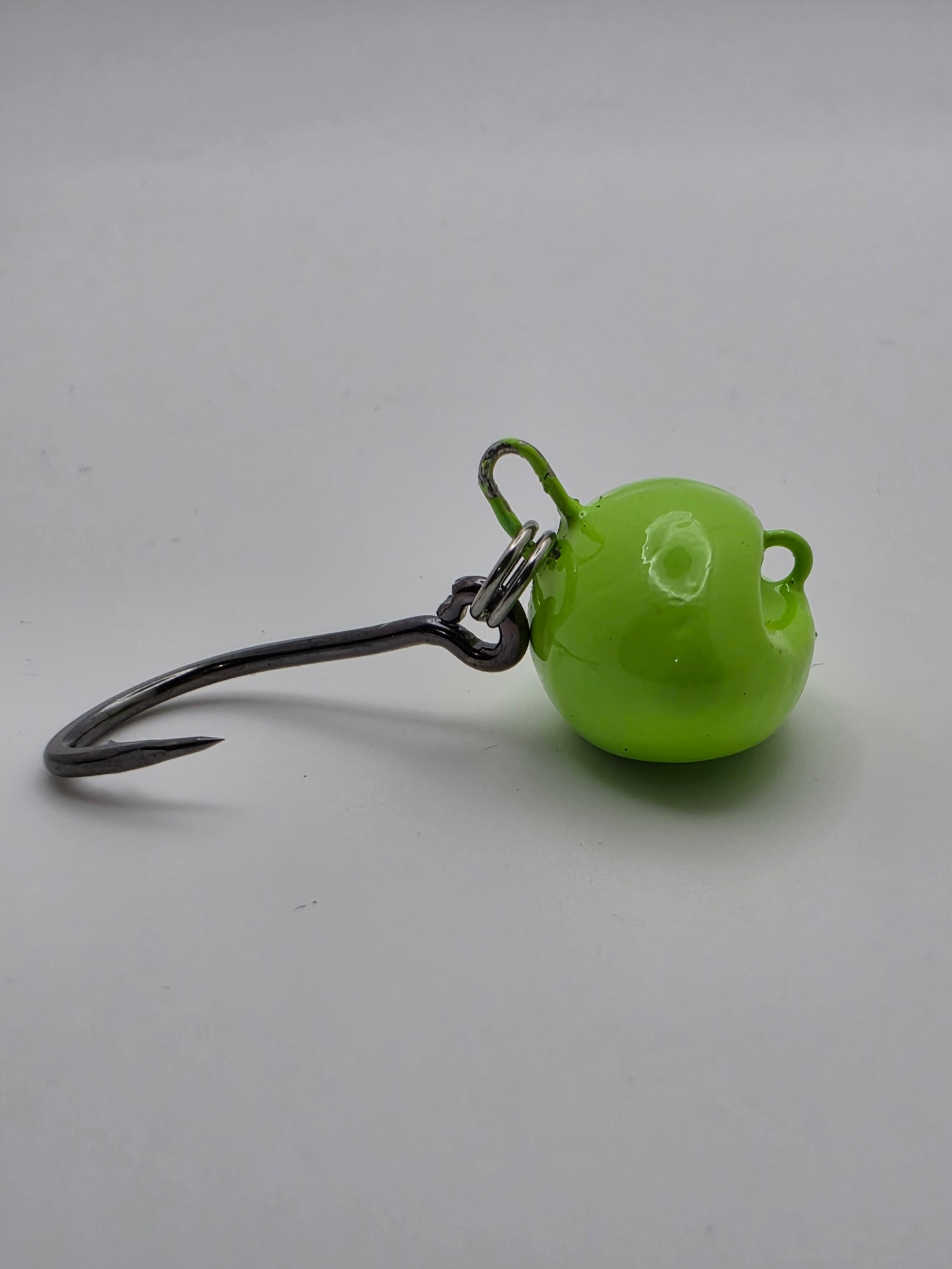 Sheepshead Football Swing Jig (4X Live Bait Hooks With Split Rings)