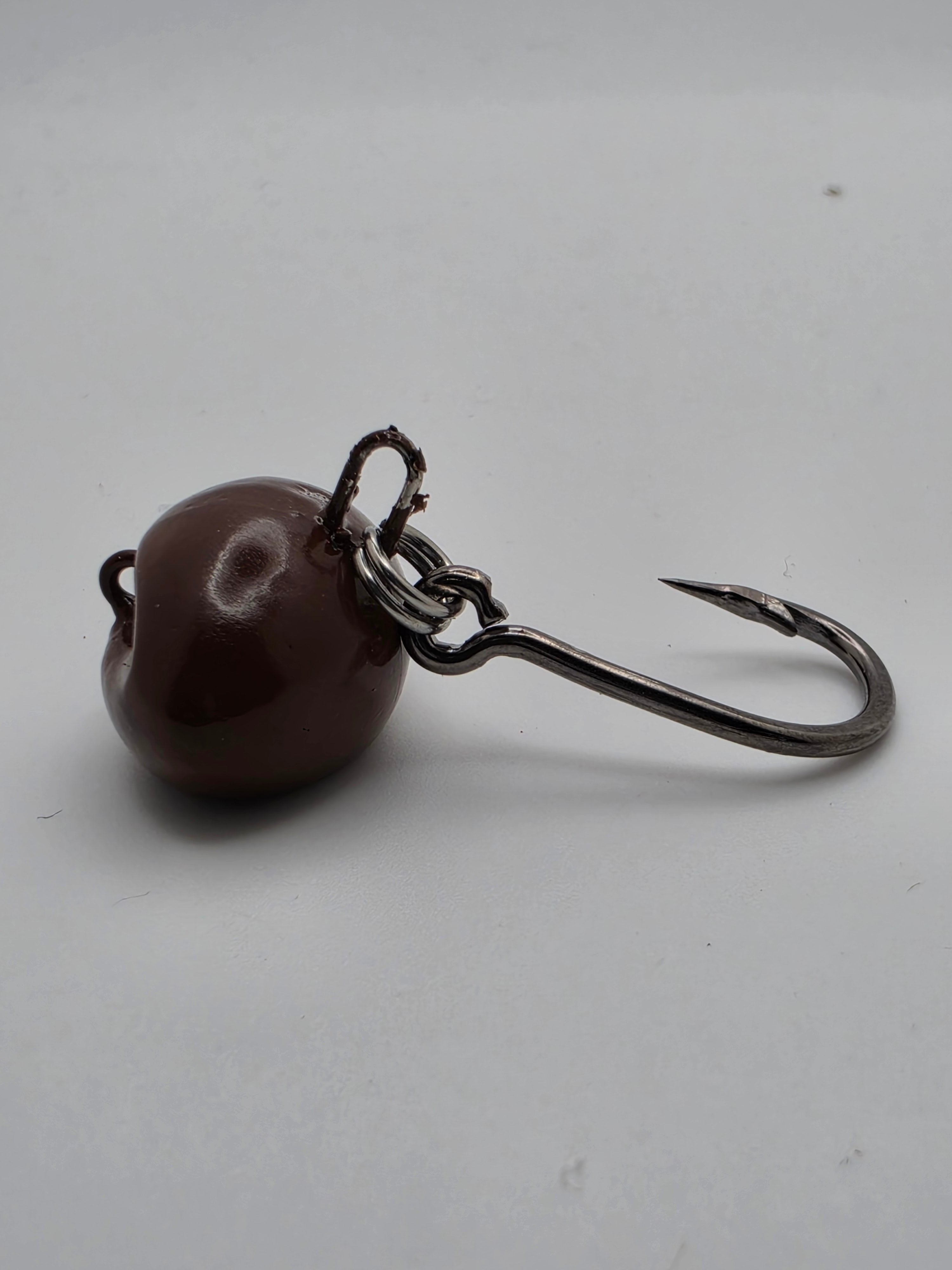 Sheepshead Football Swing Jig (4X Live Bait Hooks With Split Rings)