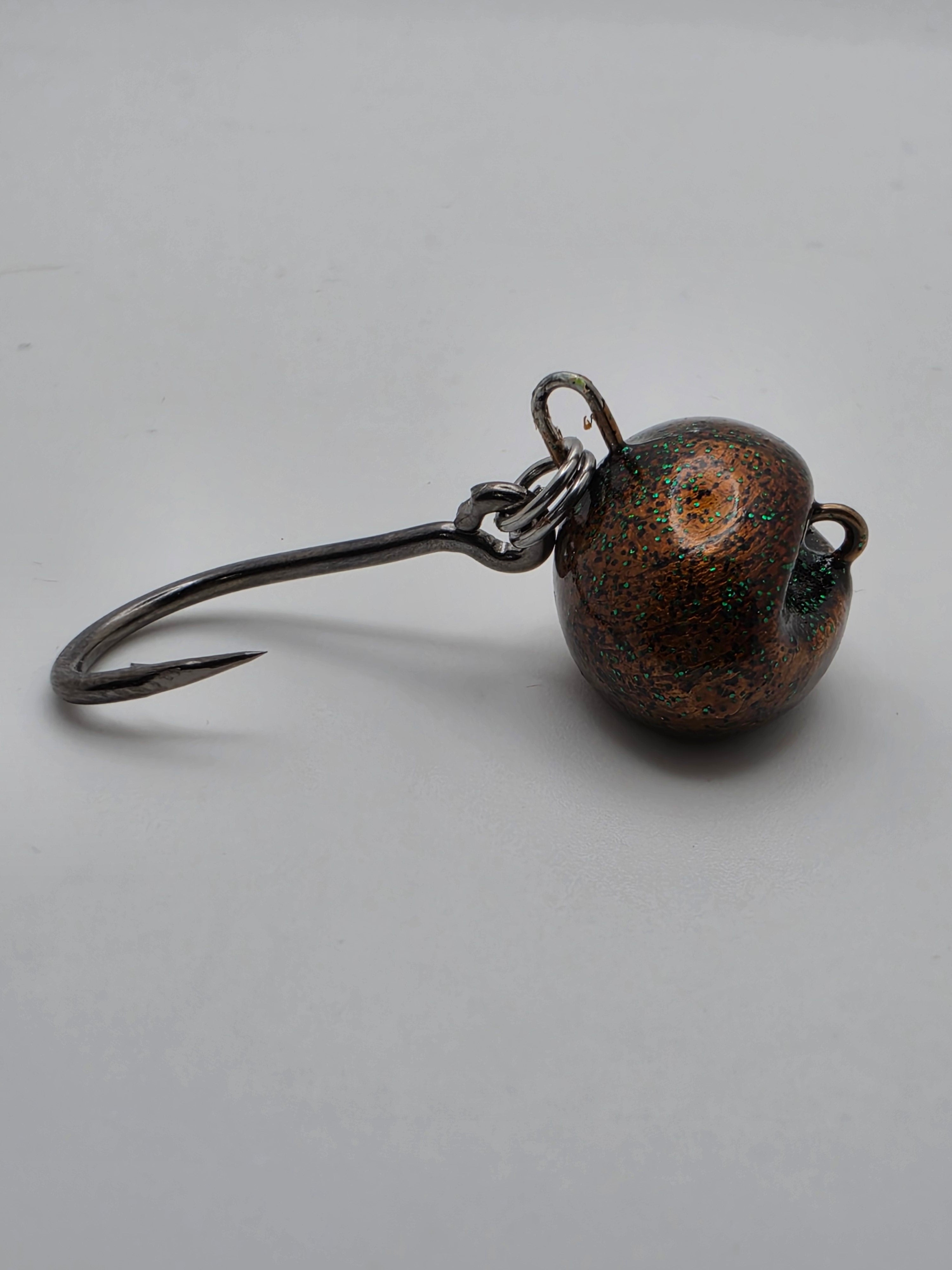Sheepshead Football Swing Jig (4X Live Bait Hooks With Split Rings)