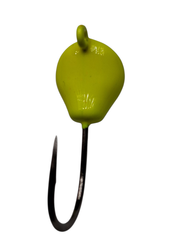 Yellow Chartreuse Boxing Glove sheepshead and tog jig, Mustad 2X hook