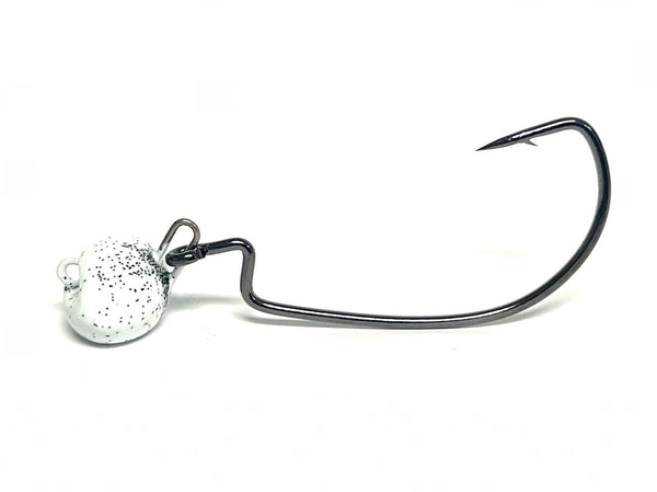 Football Head Swing Jig with wide gap worm hook