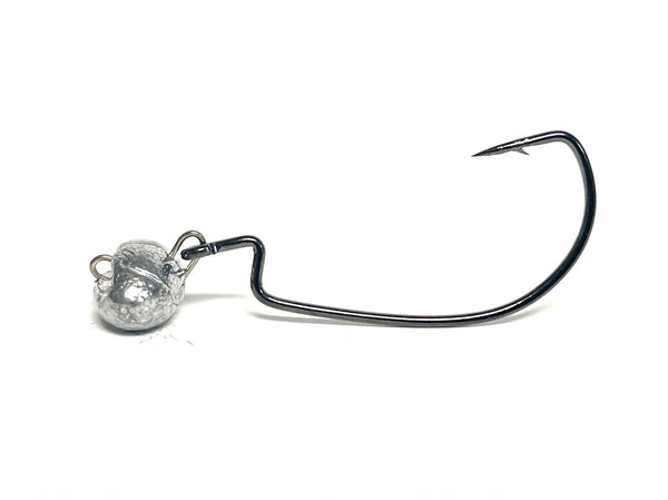 Football Head Swing Jig with wide gap worm hook