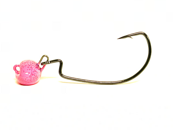 Football Head Swing Jig with wide gap worm hook