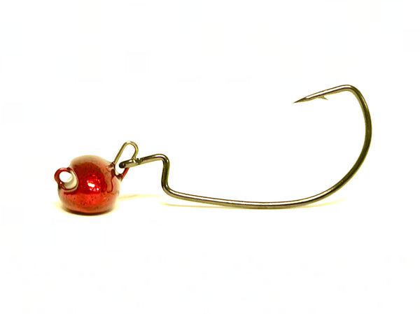 Football Head Swing Jig with wide gap worm hook