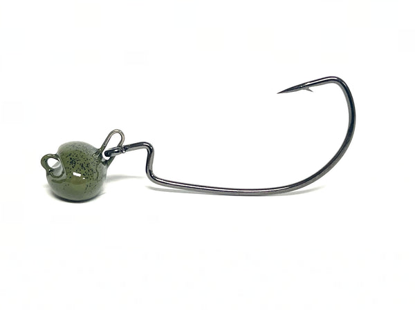 Football Head Swing Jig with wide gap worm hook