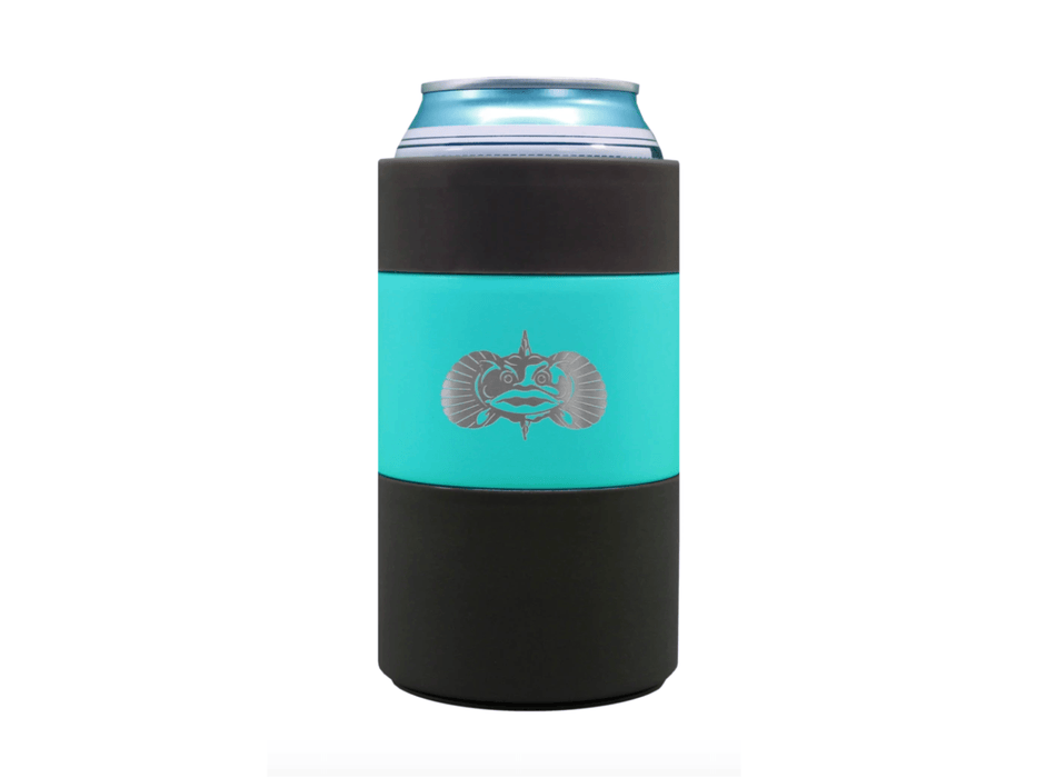 12oz Teal Toadfish Non Tipping Can Cooler