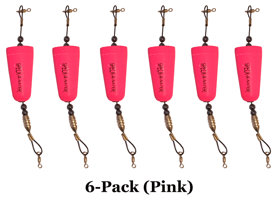 3" Pink Speck-a-nator Cupped Popping Cork 6pk