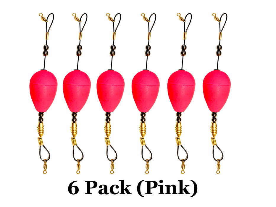 6 Pack 2.5" Pink Mini Pear Bomb Floats