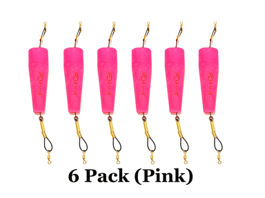 6 pack 5" Pink speck-a-nater popping cork