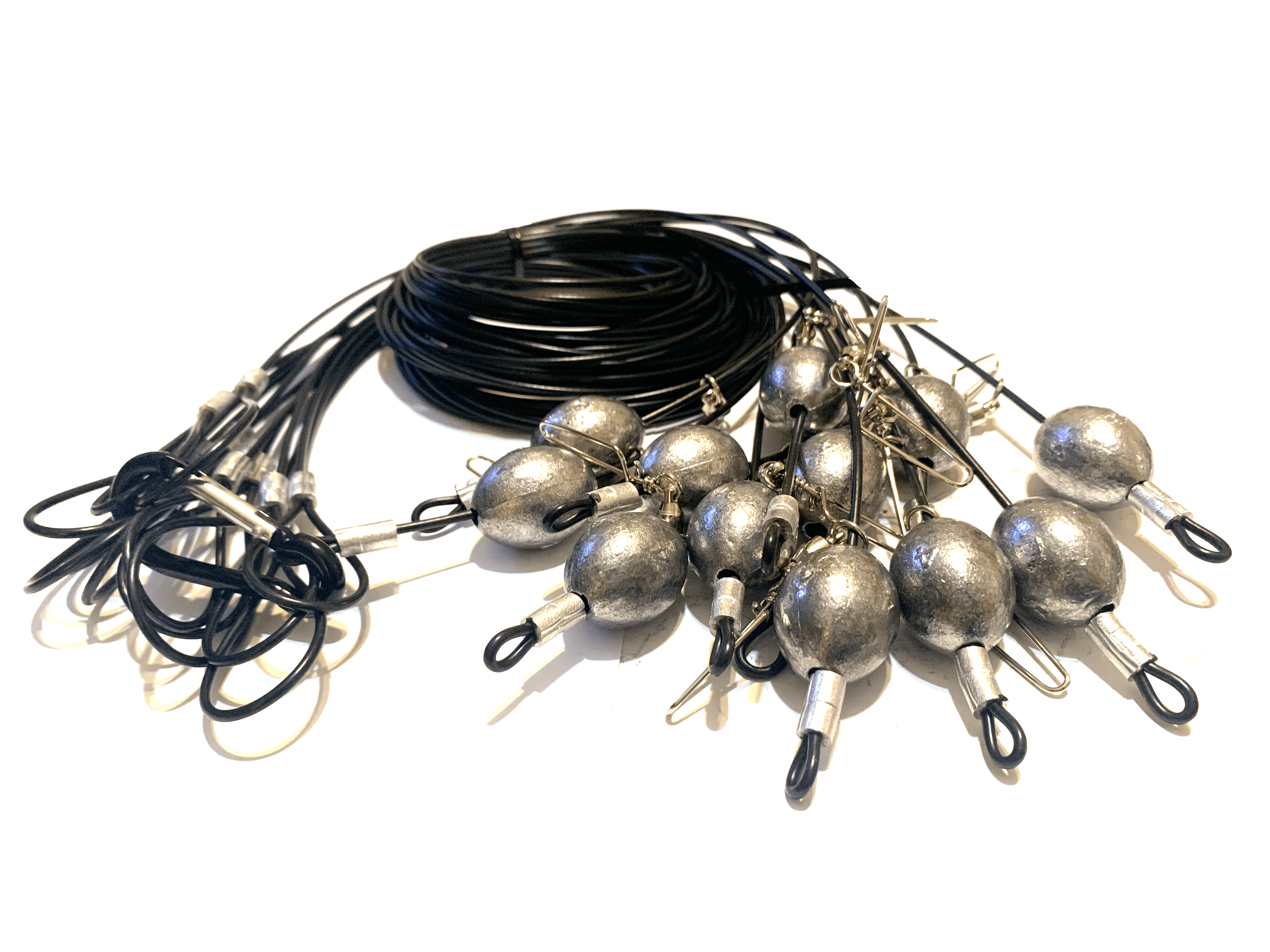 72 4oz Egg Sinker PVC Coated Cable Texas Rig Style Decoy Rigs