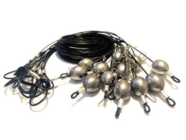 72" 4oz Egg Sinker PVC Coated Cable Texas Rig Style Decoy Rigs