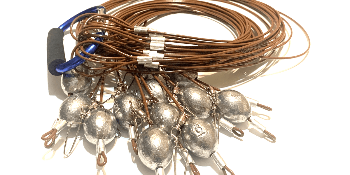 Waterfowl Hunting Equipment Texas Decoy Rigs - 12 Pack With #400 Mono Line & Swivels 6oz Egg Sinkers Waterfowl Hunting Equipment Texas Decoy Rigs - 12 Pack With #400 Mono Line & Swivels 6oz Egg Sinkers