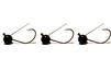 Black Weedless Wacky Weighted Jig Head 3pk