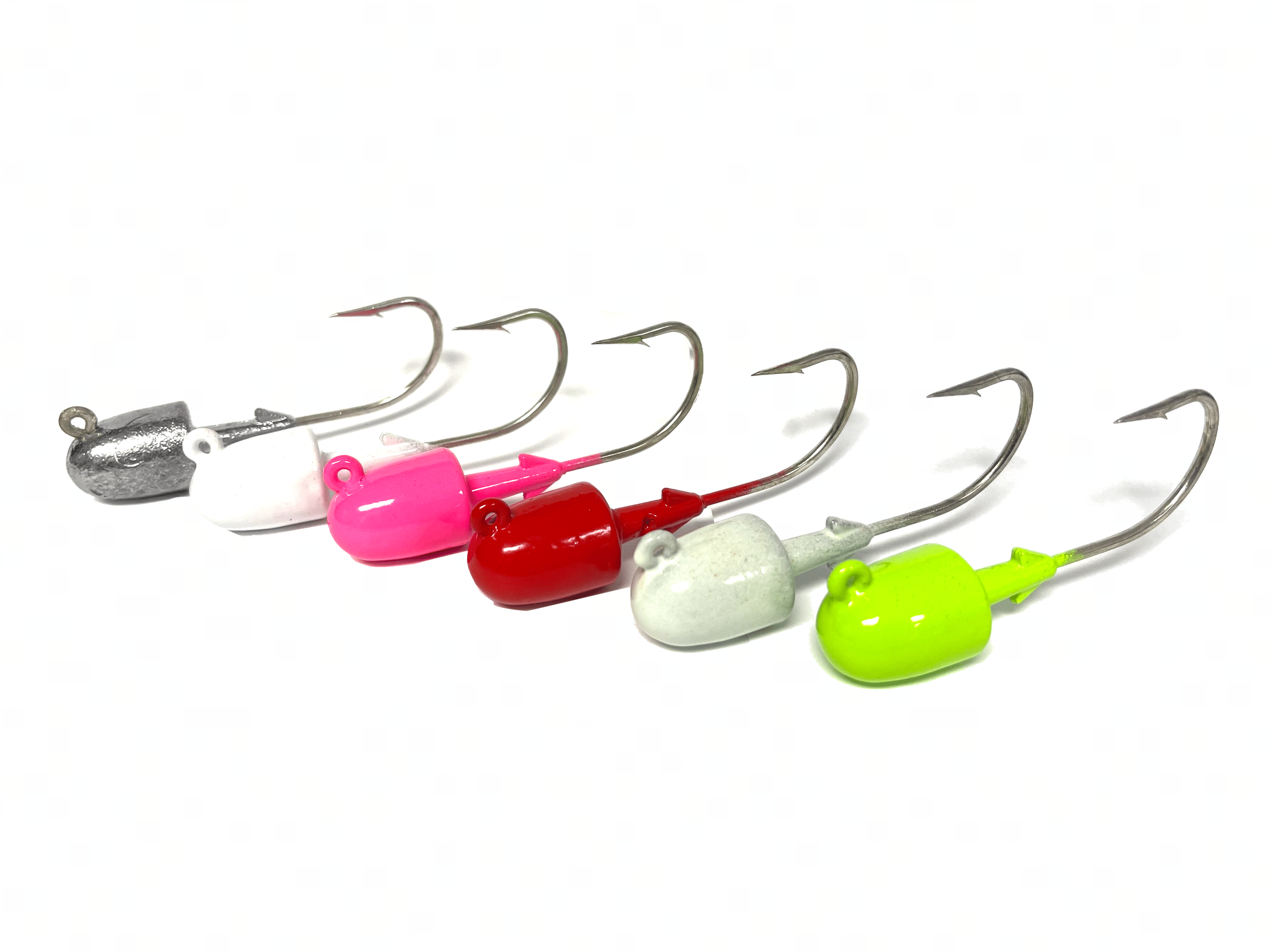 Heavy Bullet Jig Heads Bullet Weights Bullet Jigs – 2 Oz, 5/0 Hook, 4-Pack For Saltwater & Freshwater Fishing