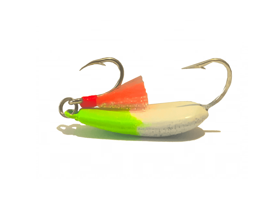 Candy Chartreuse Pompano Jigs with Teasers, Size: 2, Green