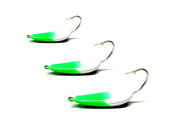 Candy Green Pompano Jigs jig head, hand-poured and painted in the USA - photo 2
