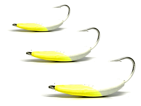 Candy Yellow Pompano Jigs jig head, hand-poured and painted in the USA - photo 2