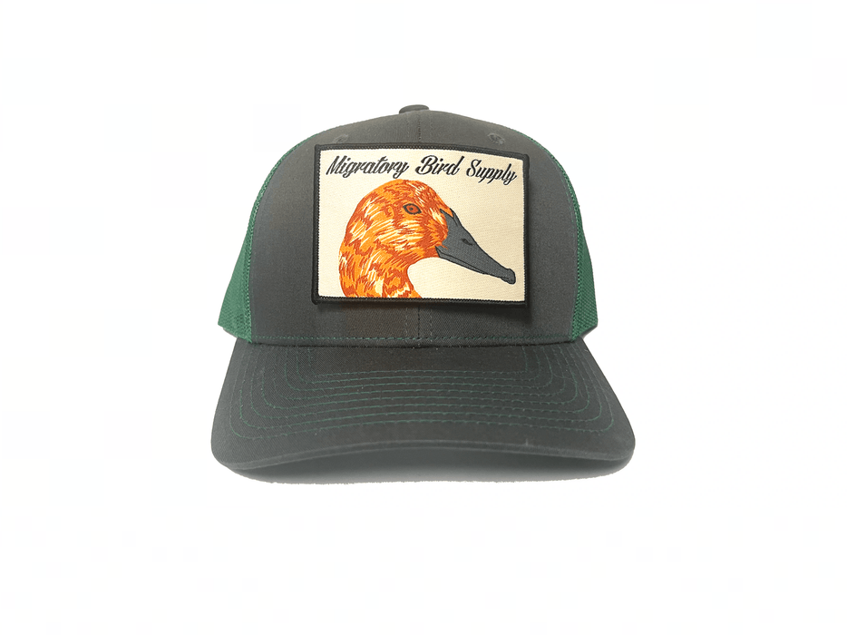 Charcoal/Green Canvasback Patch Snapback
