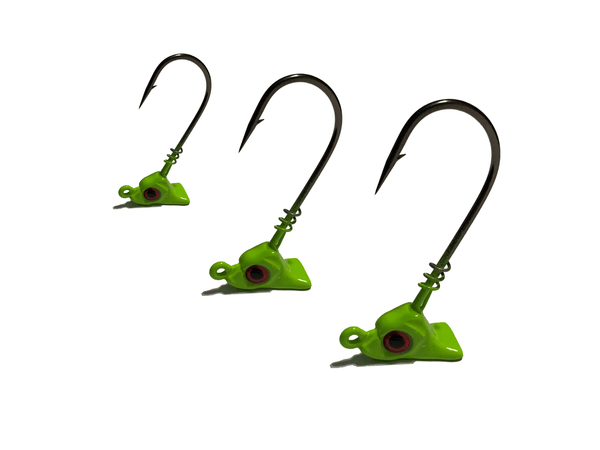 Chartreuse Standup Flounder Jigs - Hunting and Fishing Depot