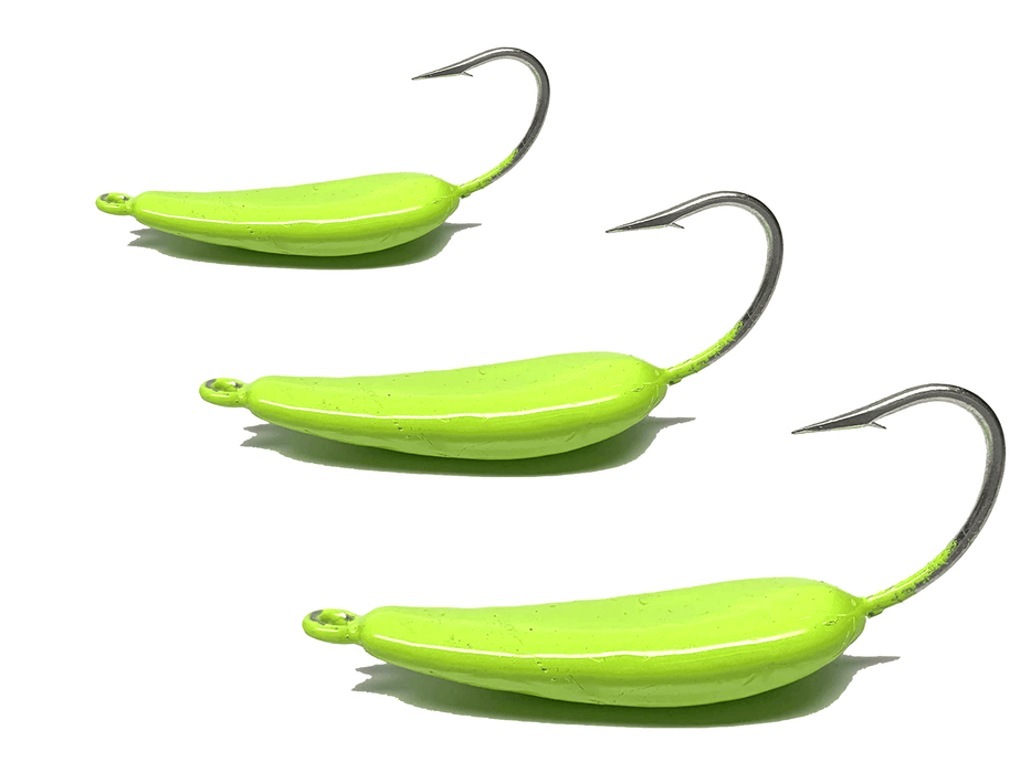 Chartreuse Pompano Jigs - Hunting and Fishing Depot
