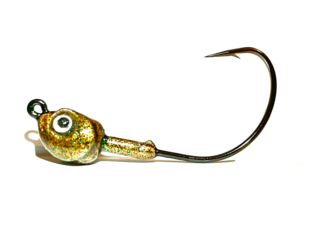 Copper Flakes Kahle Hook Live Bait Jig Heads 3pk Hunting and Fishing Depot