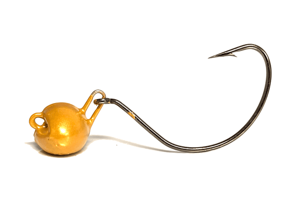 Gold live bait swing head flounder jig