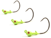 Green Chartreuse Kahle Hook Live Bait Jig Heads 3pk
