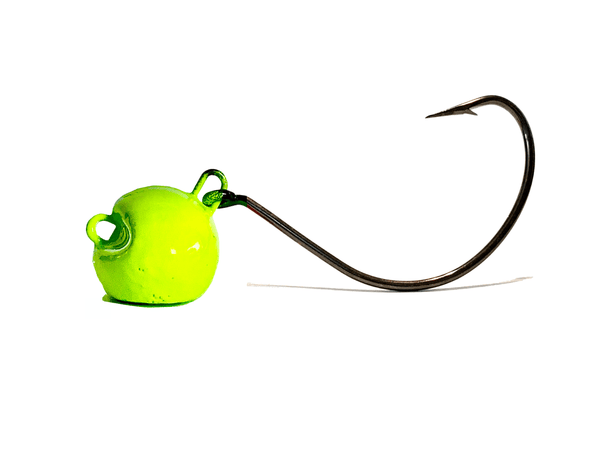 Green Chartreuse live bait swing head flounder jig