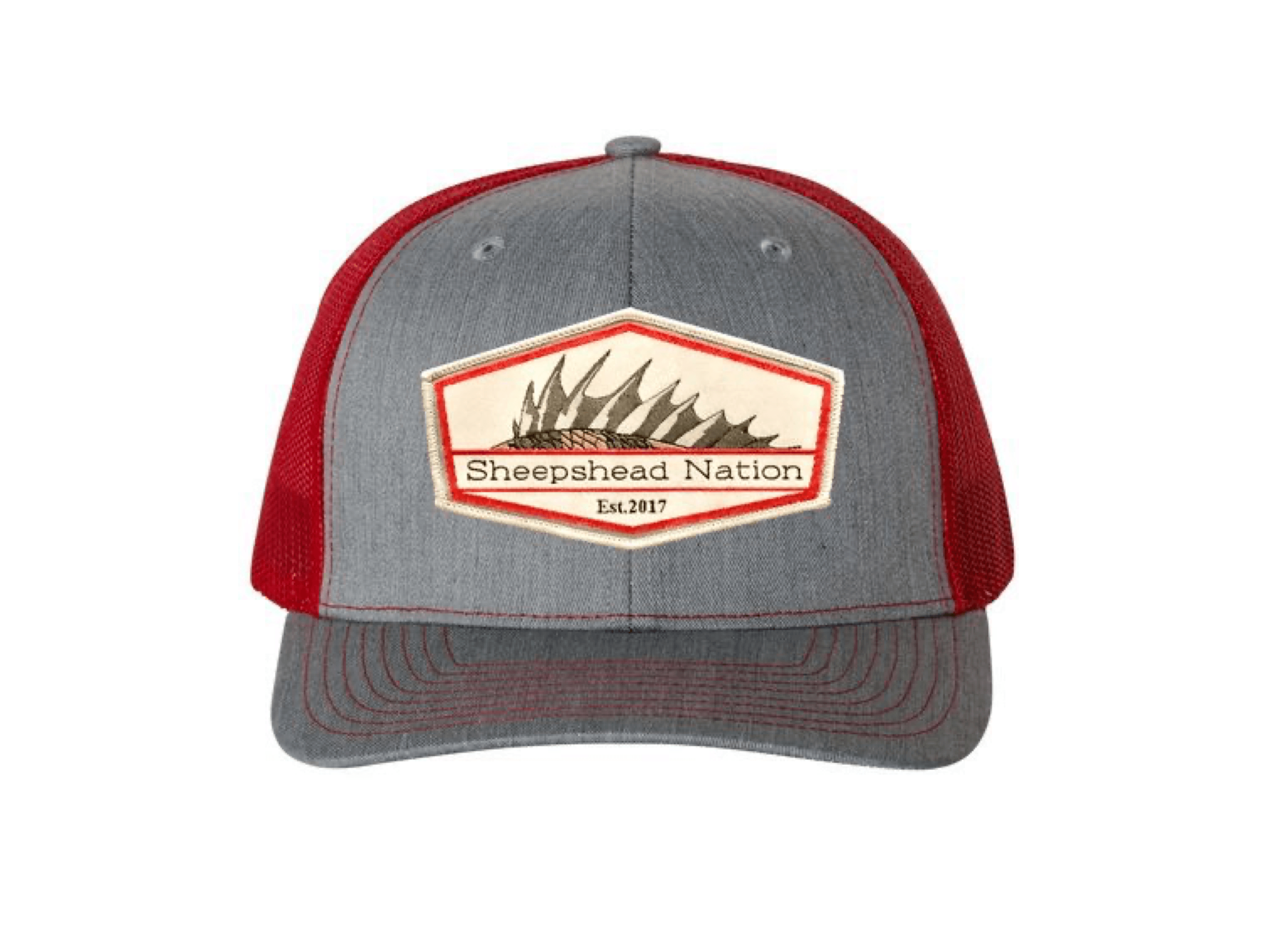 Heather Grey / Red Sheepshead Nation Hat - Hunting and Fishing Depot