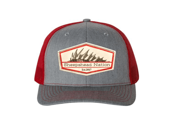 Heather Grey / Red Sheepshead Nation Hat - Hunting and Fishing Depot