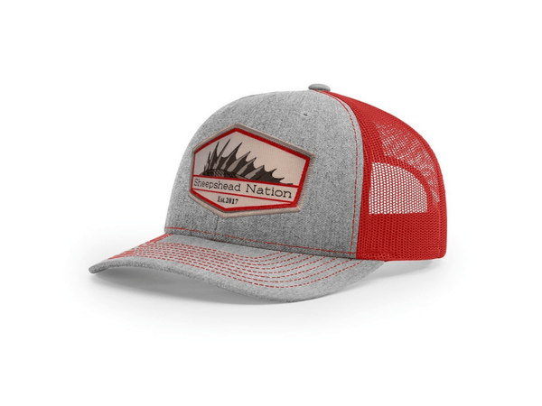 Heather Grey / Red Sheepshead Nation Hat - Hunting and Fishing Depot