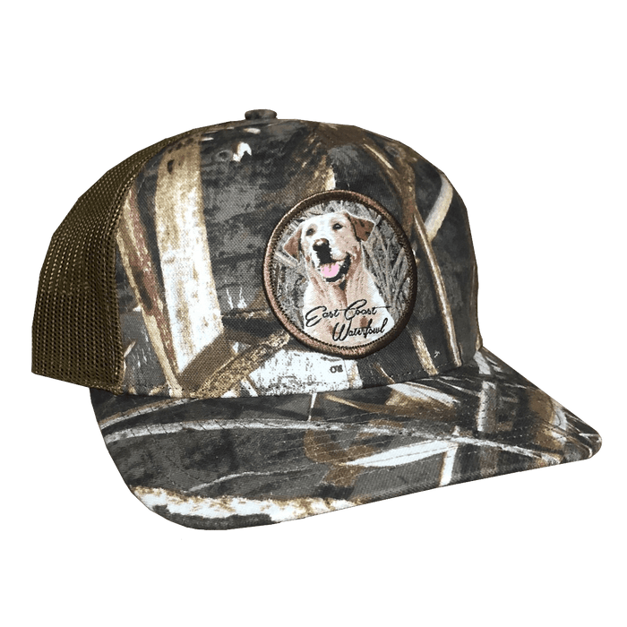 Yellow Lab Hunting Dog Patch Trucker Hat | East Coast Waterfowl - Hunting and Fishing Depot