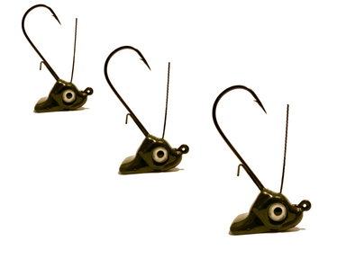 Moss Green Ned Rig Stand Up Jig Head 3pk