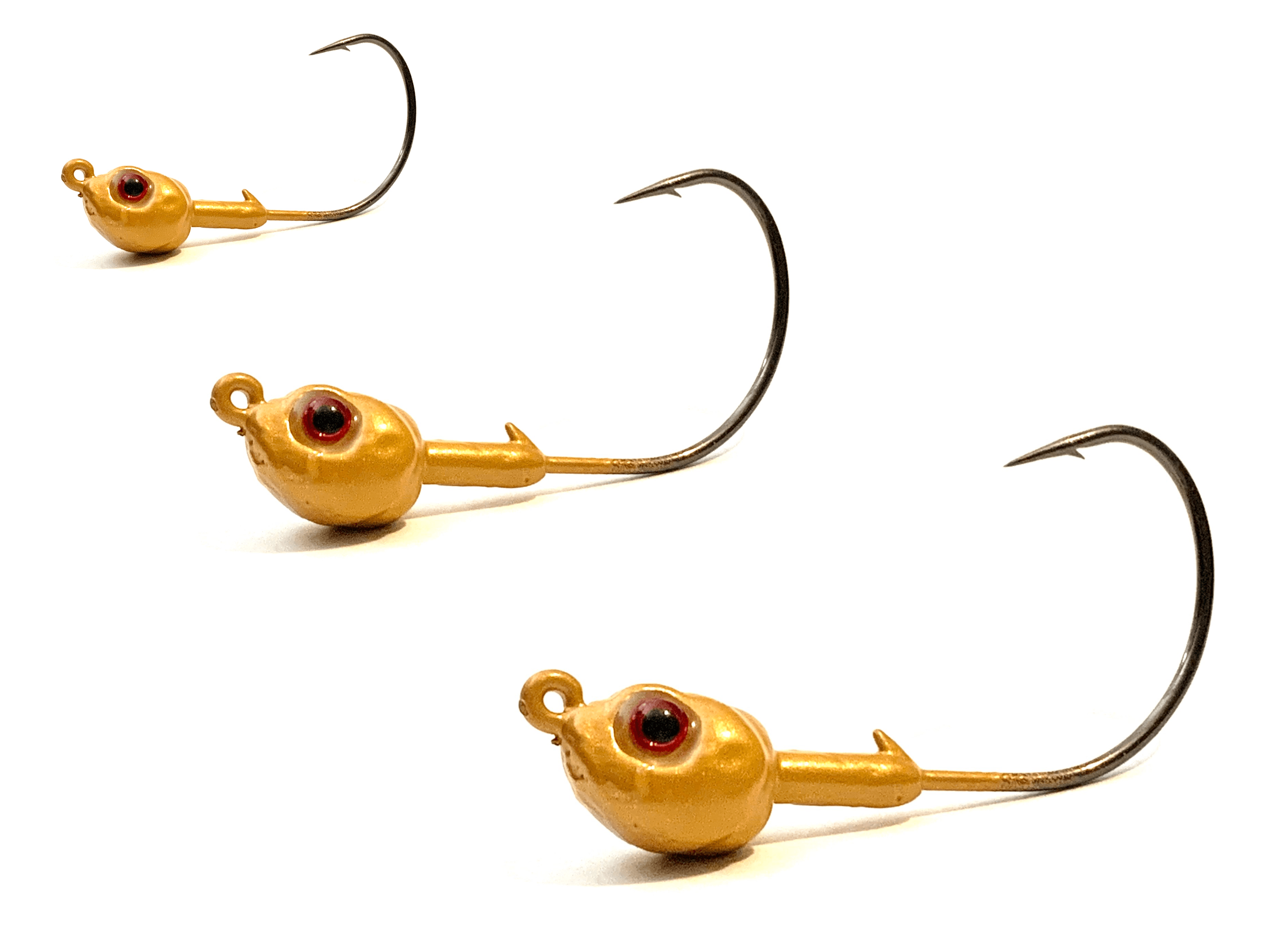 Mud Minnow Kahle Hook Live Bait Jig Heads 3pk
