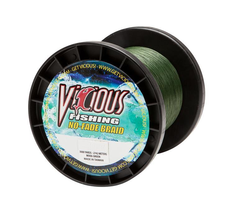 60 lb Vicious No Fade Braid Fishing Line - Hunting and Fishing Depot