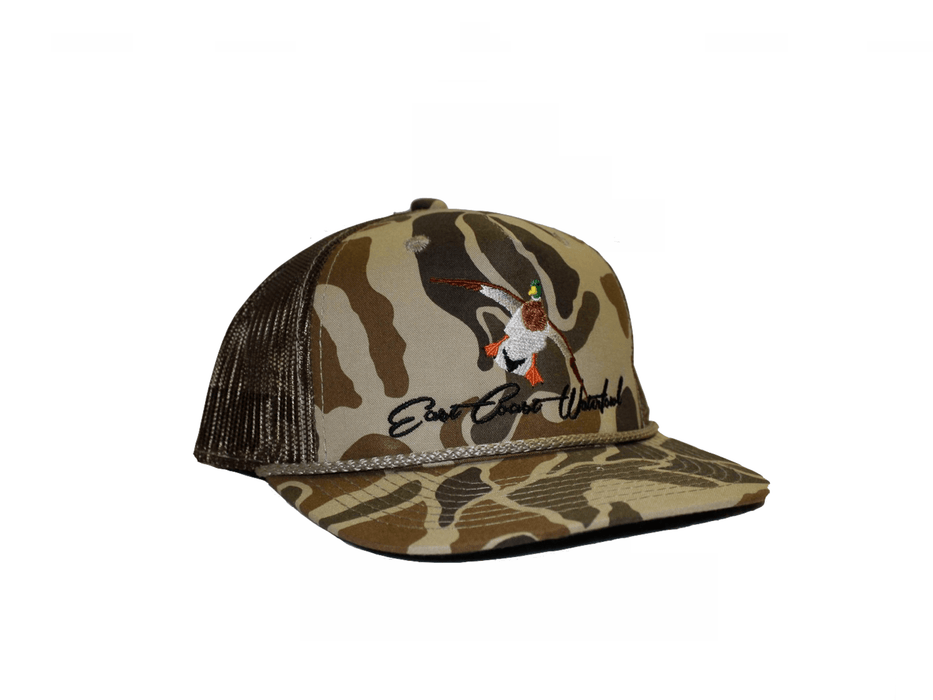 Old School Camo Mallard Trucker Snap Back | East Coast Waterfowl - Hunting and Fishing Depot