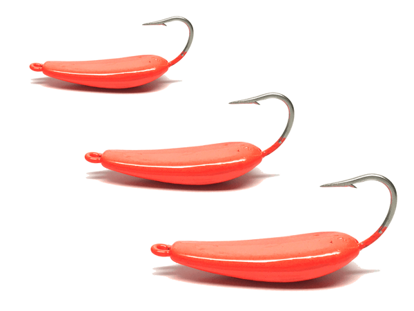 Orange Pompano Jigs jig head, hand-poured and painted in the USA - photo 2