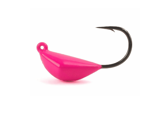 Pink Bottom Sweeper Jigs jig head, hand-poured and painted in the USA