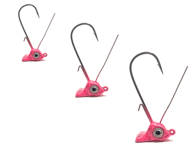 Pink Sparkle Stand Up Jig Heads