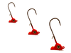 Red Stand Up Jig Heads 3pk