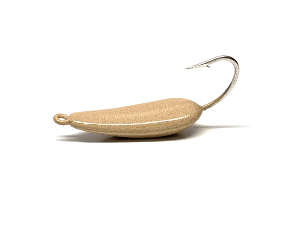 Sand Flea Pompano Jigs, Ultimate Mole Crab Lure jig head, hand-poured and painted in the USA