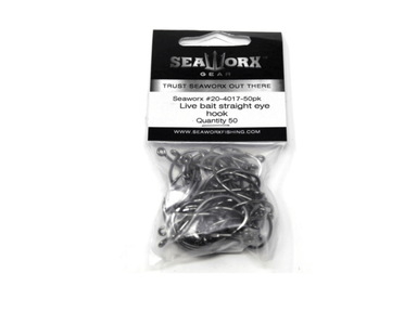 Seaworx Live Bait Straight Eye Hook 50